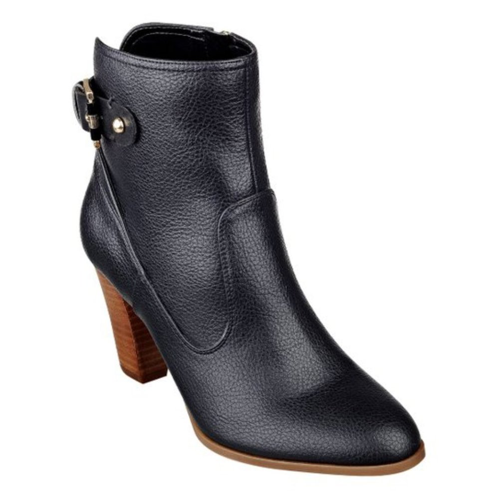 Tommy Hilfiger Black & Brown Ankle Boots - Size 7